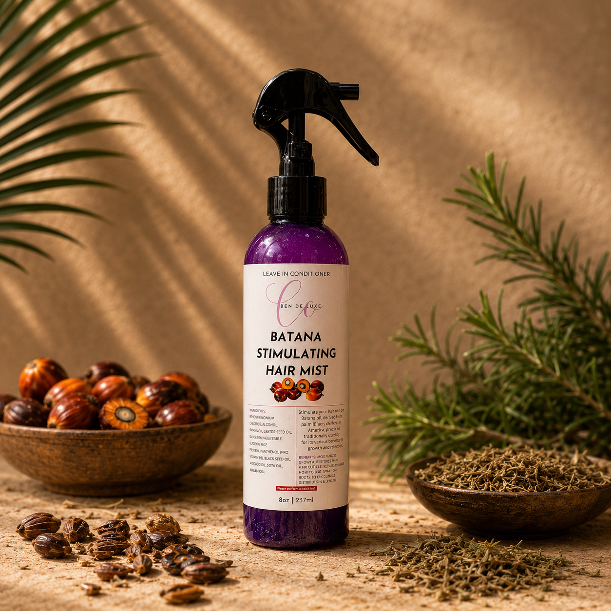 “Hair sunscreen” AKA Batana Stimulating Hair Mist (Leave in conditioner) 8oz💜