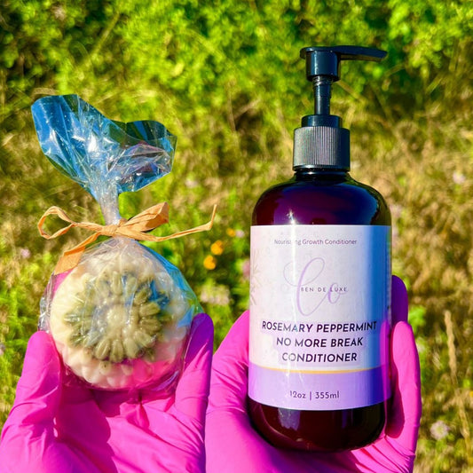 ROSEMARY PEPPERMINT 'NO MORE BREAK' SHAMPOO BAR & CONDITIONER BUNDLE (SAVE WITH THIS BUNDLE) 🔥